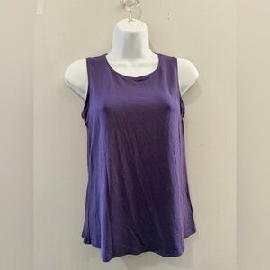 Eileen Fisher Purple Sleeveless Shell Tank Top XS Classic Minimal